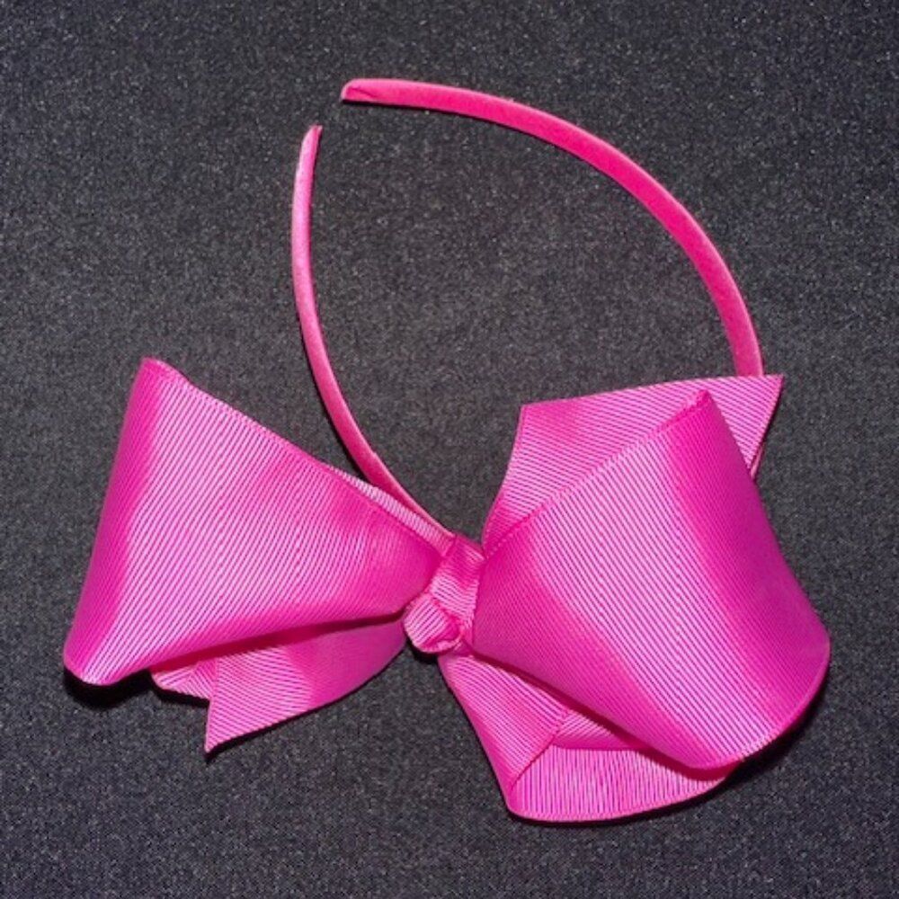 Fuchsia 6" Boutique Bow on Hard Headband  7299  Handmade NWT Boutique